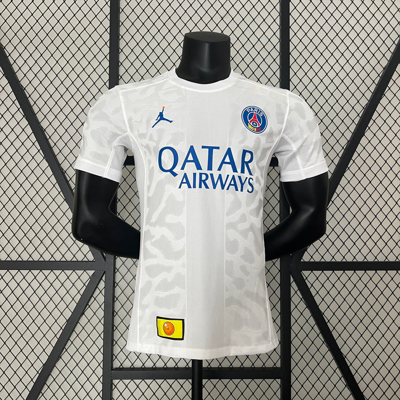 CAMISA VERSÃO PLAYER DO PSG 23/24 BRANCO EDIÇÃO ESPECIAL