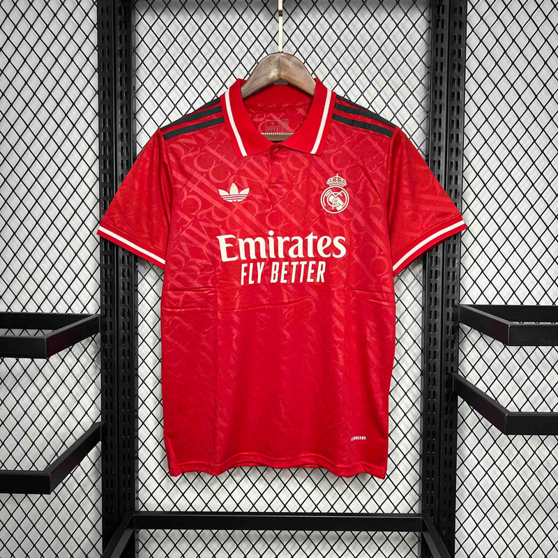 CAMISA DO REAL MADRID 24/25 VERMELHO